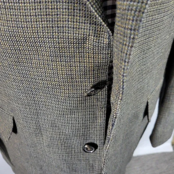 Stafford Essentials Men's Sport Coat Blazer Two Button Olive Wool Classic‎ 46R